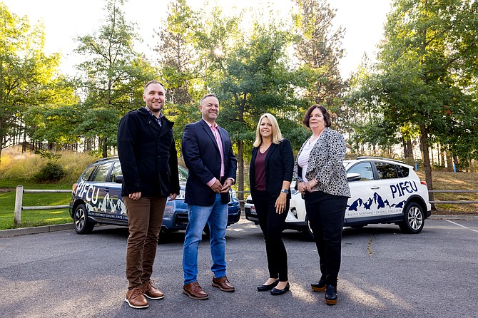 P1FCU lending team (from left): Jim Koester, Business Services Relationship Officer; Shane Coffey, Business Sales Representative; Jackie Copeland and Salli Marsh, Mortgage Loan Officers.