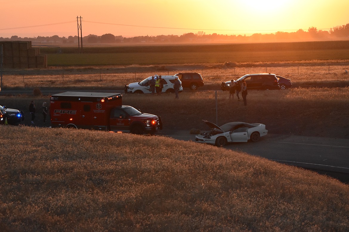 A Monday evening collision temporarily shut down the on-ramp to the freeway at Exit 179 in Moses Lake and sent one passenger to the hospital.