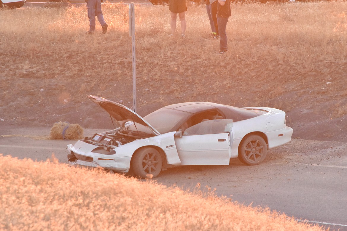 The vehicle in the collision came to rest facing the wrong direction on the on-ramp to I-90.