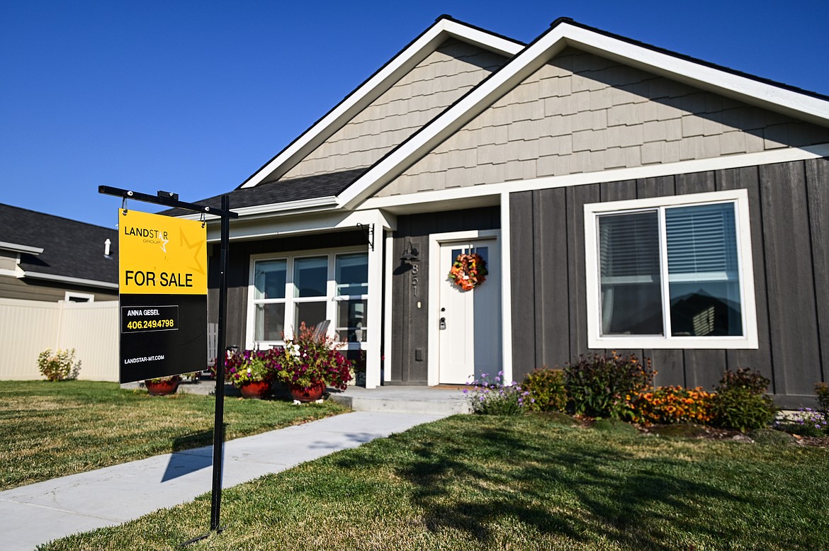 A home for sale in the Mountain Vista Estates subdivision off Farm to Market Road on Wednesday, Oct. 19. (Casey Kreider/Daily Inter Lake)