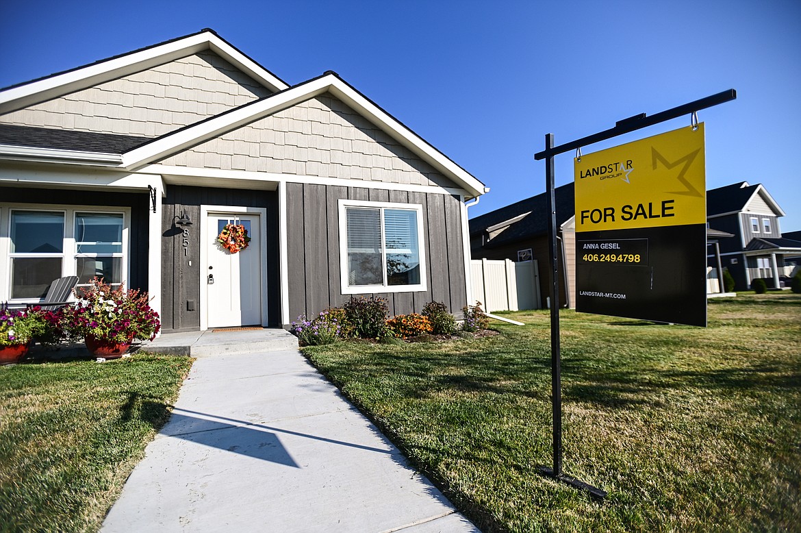 A home for sale in the Mountain Vista Estates subdivision off Farm to Market Road on Wednesday, Oct. 19. (Casey Kreider/Daily Inter Lake)