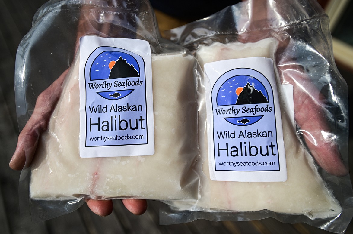 Wild Alaskan halibut from Worthy Seafoods in Whitefish on Thursday, Oct. 20. (Casey Kreider/Daily Inter Lake)