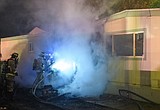 No one injured in trailer home fire