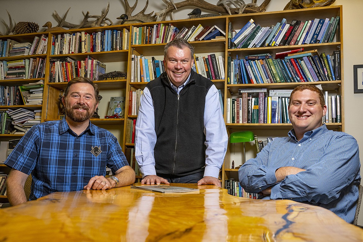 UM wildlife researchers Jon McRoberts (left), Joshua Millspaugh and Jonathan Karlen spent the summer reviewing hunting regulations from all 50 states to help simply sometimes complicated rules.