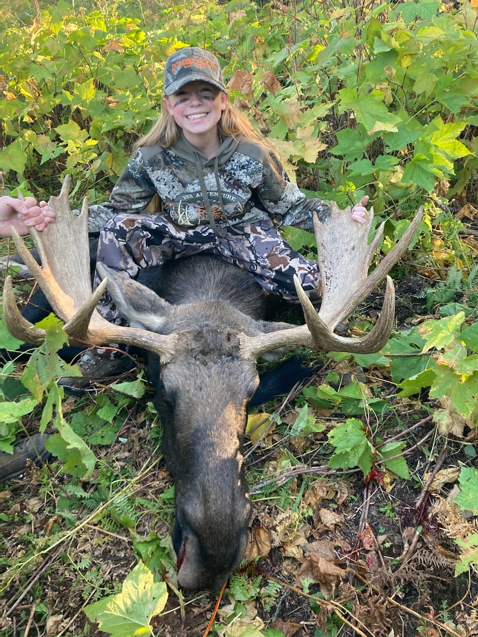 Photo courtesy Kevin Ellison
Keira Ellison, 12, of Post Falls had a successful hunt as she got this bull moose about three weeks ago in the Fernan Saddle area.