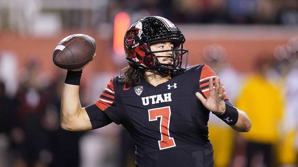 Utah quarterback Cameron Rising possesses a dual threat ability, throwing for over 1,800 yards and rushing for over 300 yards this season.