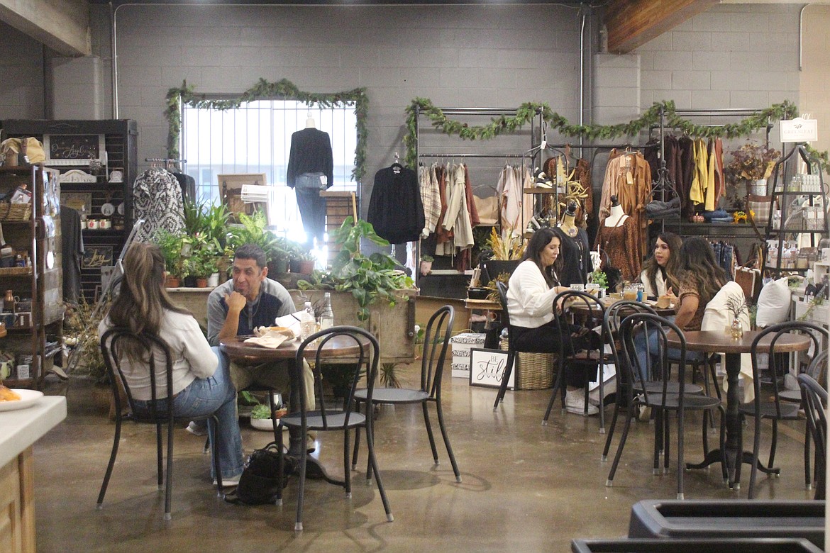 The new cafe at Desert Rose Designs is set up as a place where people can have a cup of coffee, some breakfast or lunch, and a little conversation, owner Melody Anguiano said.