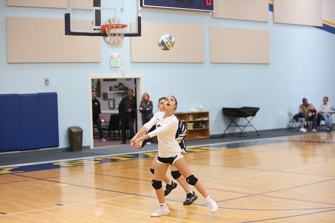 MLCA/CCS freshman Faith Rodriguez prepares to pass the ball to a teammate against Pateros.