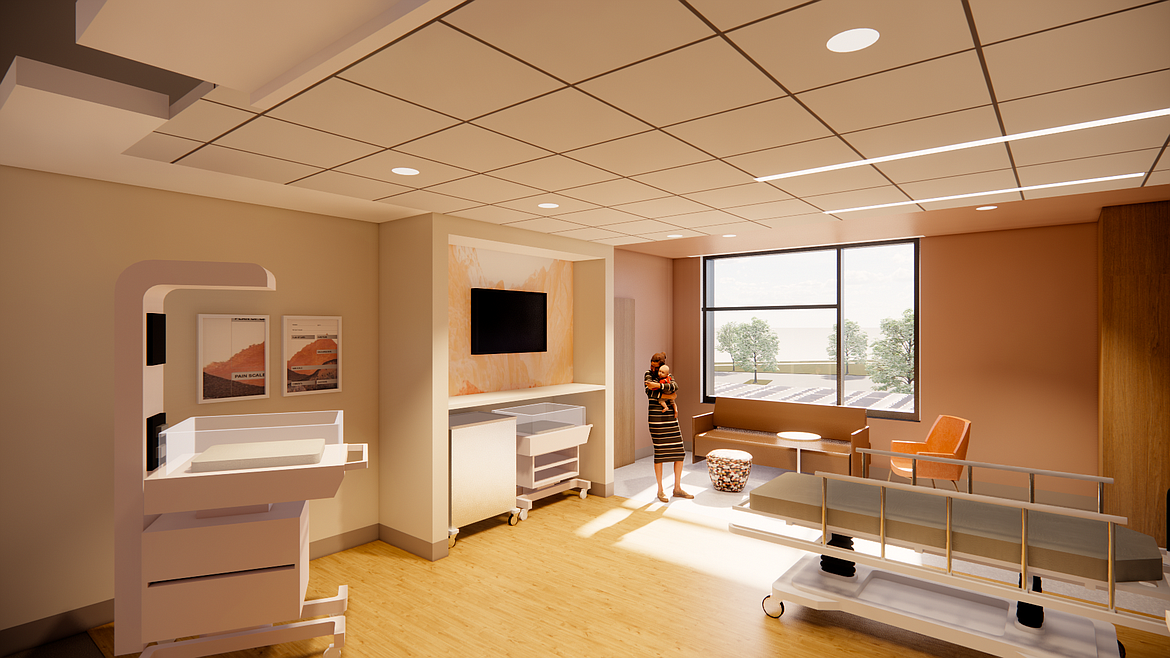 A labor, delivery, recovery and postpartum room is part of the proposed design for a new Samaritan hospital in Moses Lake.