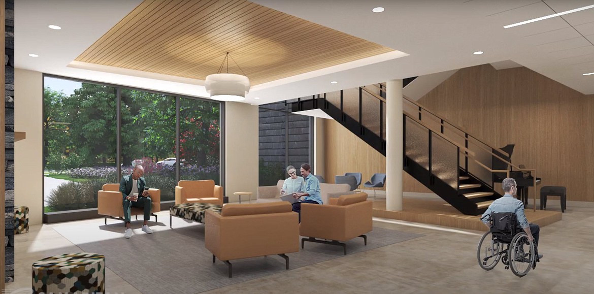 A fireside waiting room area will allow patients and their loved ones a calm place to be while awaiting appointments.