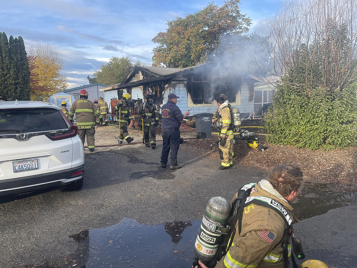 A fire Sunday morning left one person dead at Harvest Manor Mobile Home Park in Moses Lake. The cause of the fire has not been determined.