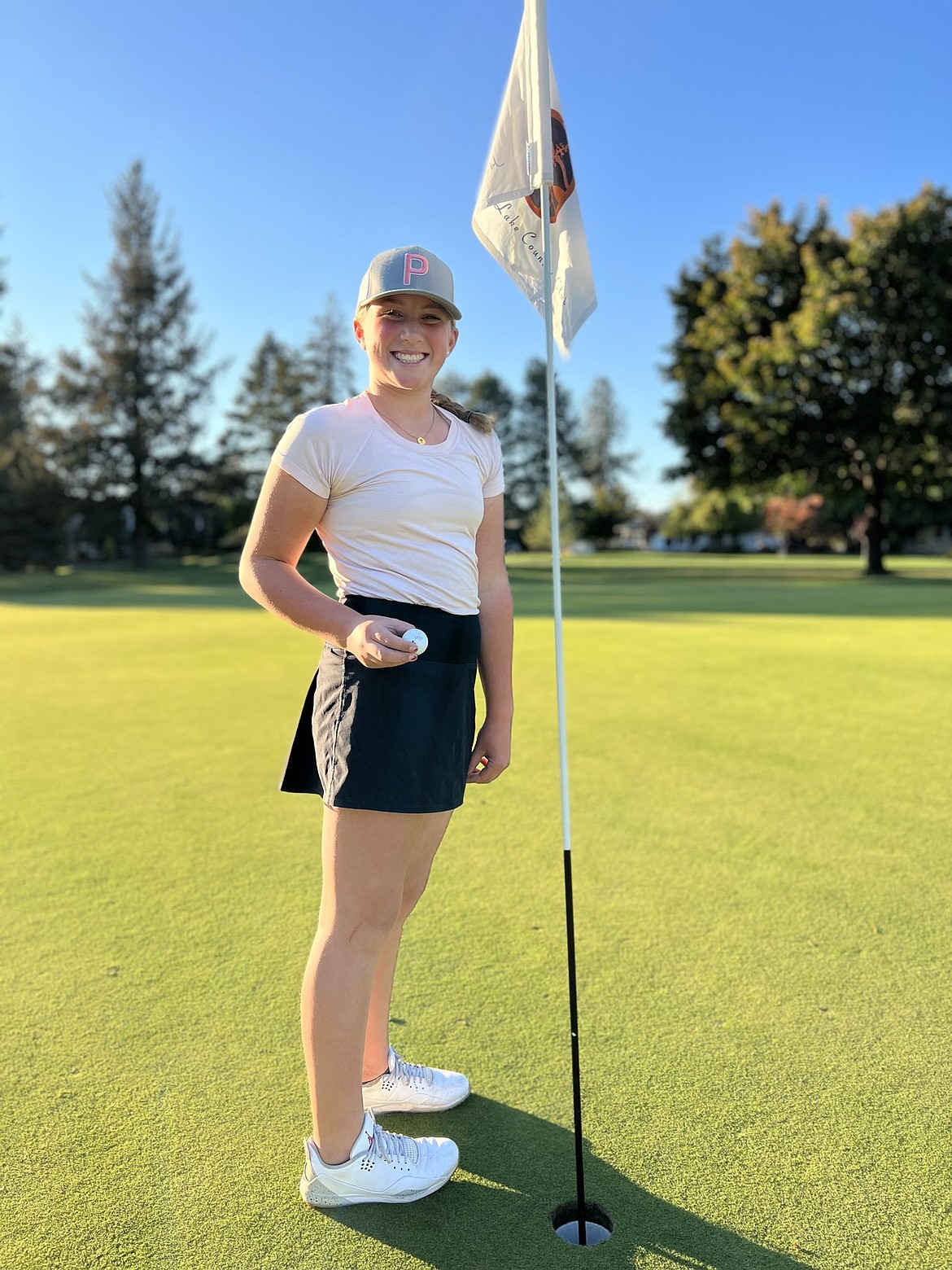 Courtesy photo
Ella Wilson, 12, a seventh grader at Coeur d'Alene Charter Academy, recorded a hole-in-one on the 144-yard 15th hole at the Hayden Lake Country Club during the US Kids Golf local tournament Oct. 16. Ella used a 7-iron.