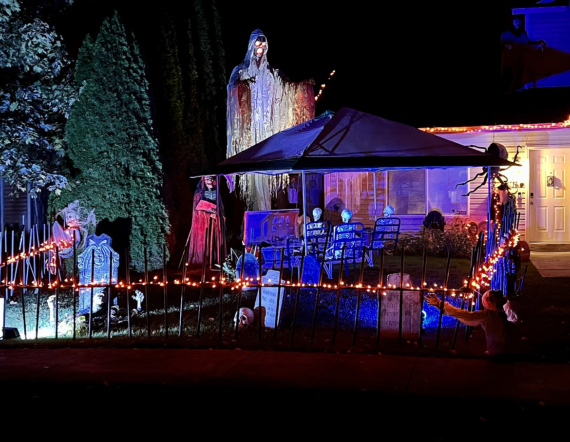 Janet Stuart - "Known as the 'Halloween House' on W. Dawn Ave at 2684 W Dawn Ave, in Post Falls."