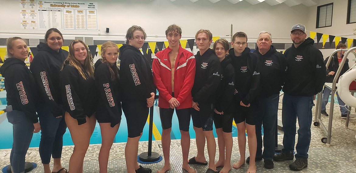 The Wallace Swim Team poses for a team photo following their successful meet this past weekend in Moscow.