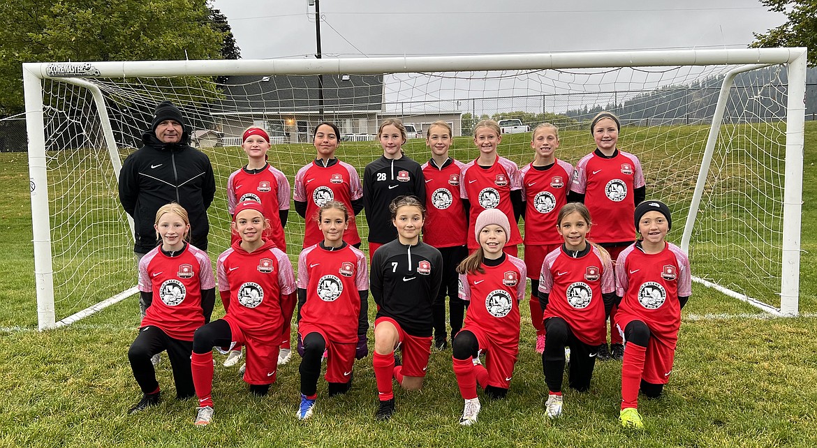 Courtesy photo
The Thorns FC girls 11 soccer team ended its fall season with a 1-0 victory over the Surf-Holmfeldt, on a goal by Piper Hardwood. In the front row from left are Piper Hardwood, Evelyn Haycraft, Evelyn Harrison, Hailey Viaud, Victoire James, Gracie McVey and Avery Thompson; and back row from left, coach Mark Plakorus, Kynleigh Rider, Jillian Speelman, Alex Keating, Harper Wing, Amelia Liddard, Parvati Palmgren and Kenzie Rix.