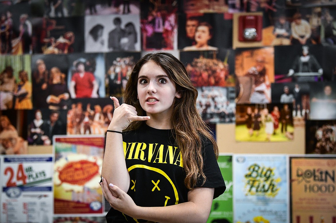 Glacier High School's Kaylin Stein practices her dramatic interpretation speech during at Glacier High School on Tuesday, Nov. 1. (Casey Kreider/Daily Inter Lake)