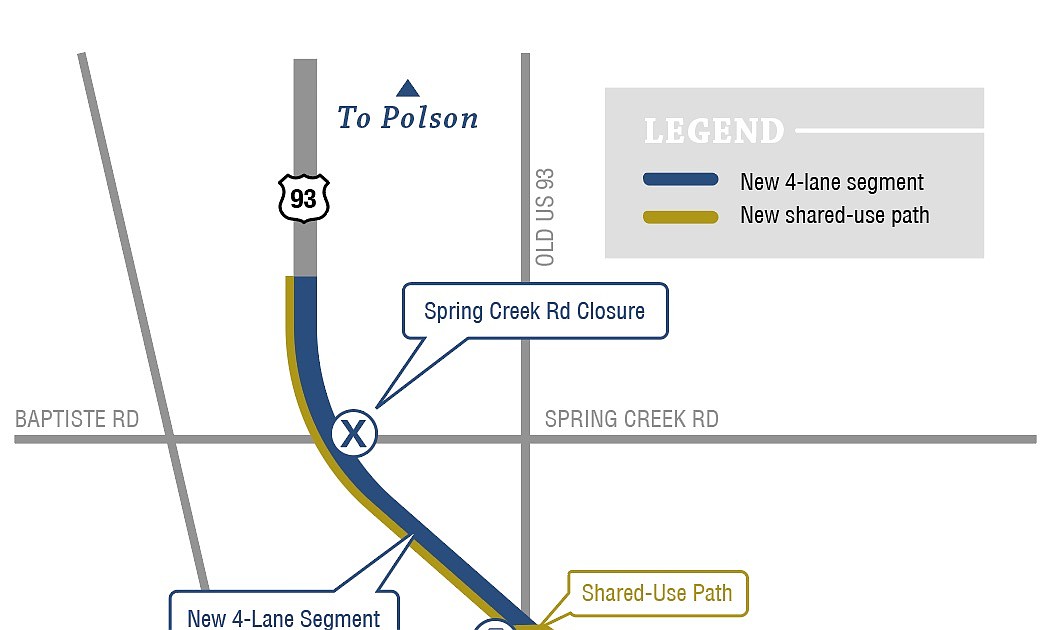 Local 93 Map Work begins on U.S. 93, Ronan-North project | Lake County Leader