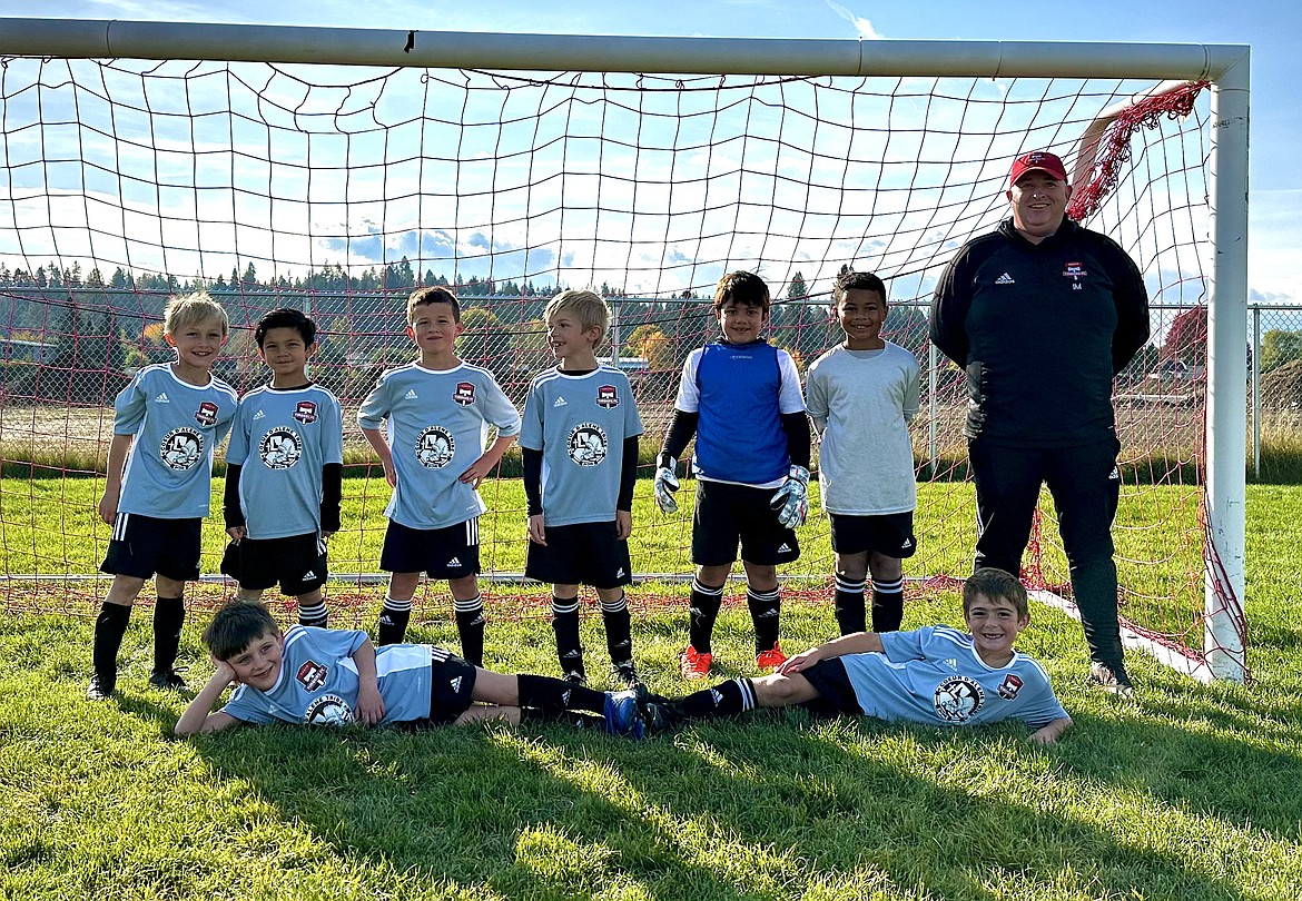 Courtesy photo
The Timbers North FC Boys 2015 White Academy soccer team wrapped up its fall season with a 5-1 win over the Sandpoint Strikers on Oct. 29 at Hayden Meadows Elementary. Pictured are Cooper Corbeill (10), Joshua Delos Santos (33), Parker Nelson (49), Sawyer Spencer (17), Jaden Kieffer (22), Quentin Toelle (28), Reid Funkhouser (11), Harvey Grainer (16) and coach Ian McKenna.