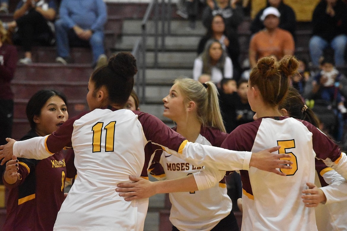 The Moses Lake High School volleyball team lost the district play-in game to Eastmont, ending their season with a record of 7-9.