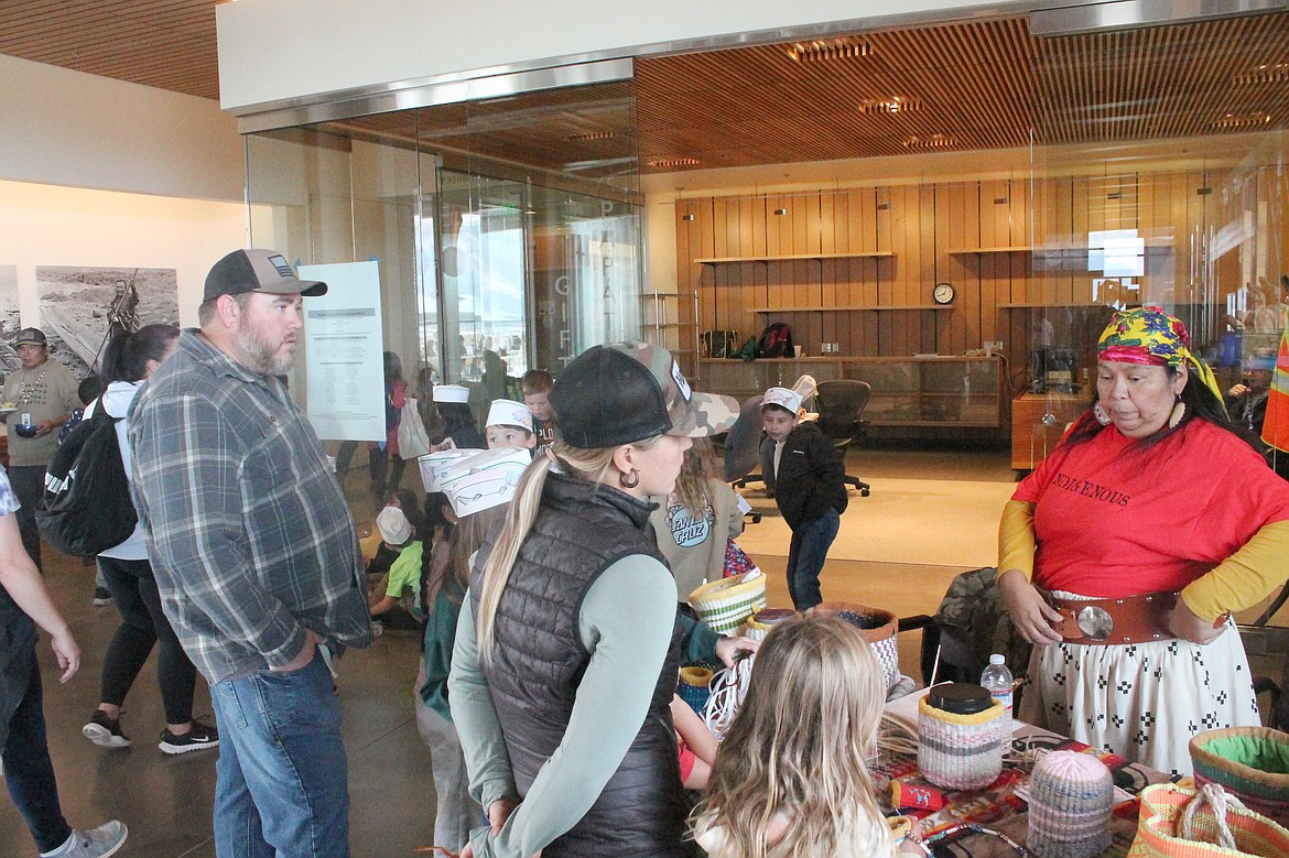 Susan Parker shows traditional crafts at Archaeology Days Oct. 25.