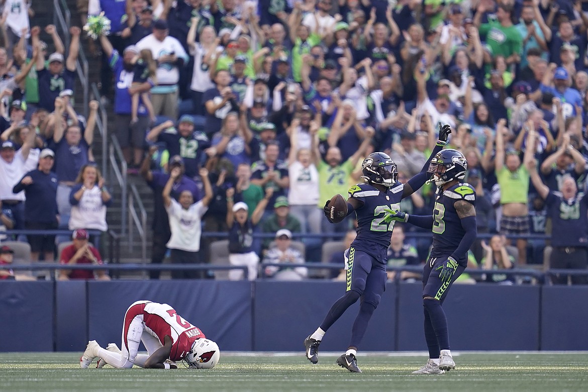 Seattle cornerback Tariq Woolen was named the NFL’s Defensive Rookie of the Month for his play in October, highlighted by his three interceptions against Detroit, New Orleans and Arizona.
