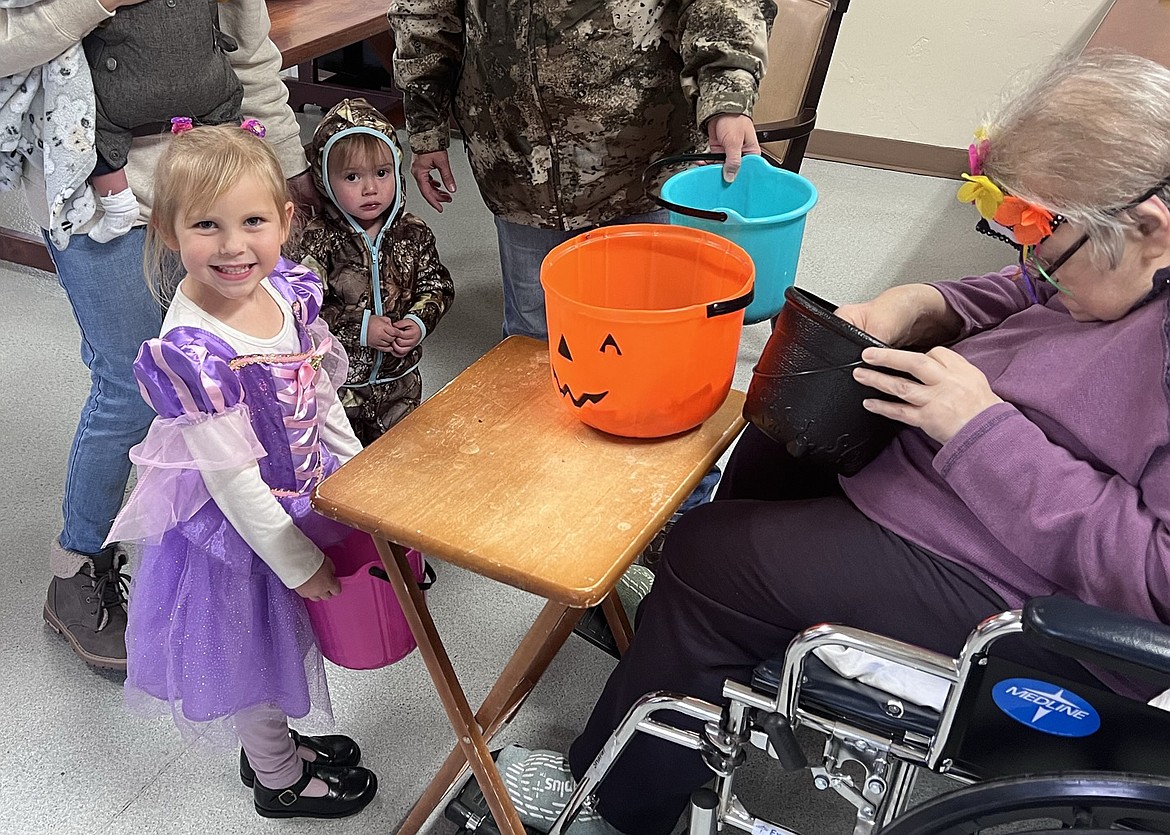 Trick or treaters visit the long-term care Halloween event at Clark Fork Valley Hospital. (photo provided)