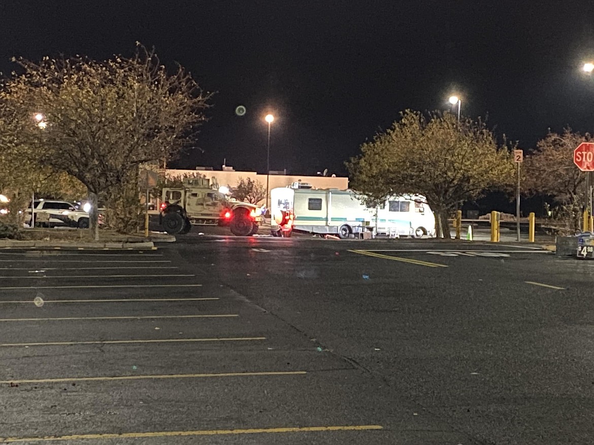 The Tactical Response Team was deployed to coax a man out of an RV he barricaded himself in at the Ephrata Walmart Monday night.