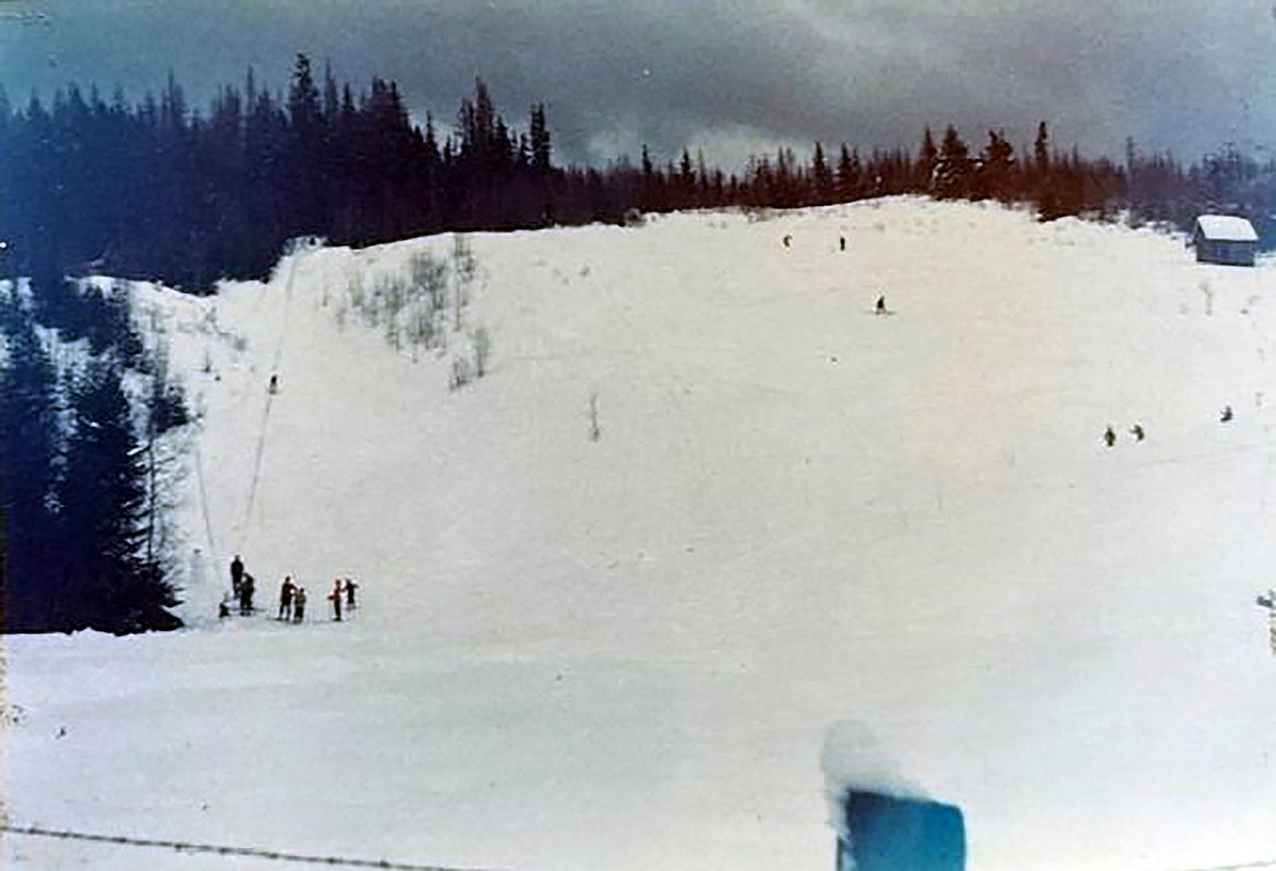 Skiers are pictured at the Pine Street Hill ski area in 1951.