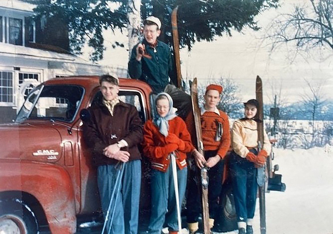 Gary Pietsch, Fritz Holz, Shirley Brixen-Wendle, Jimmy Van Sant Jr., and Sally Holz are pictured in February 1952.