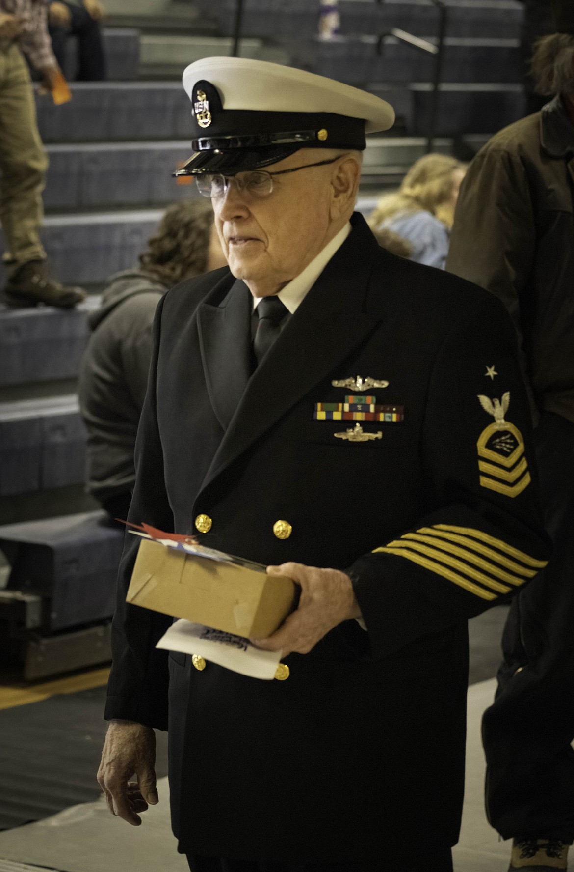 Navy veteran Bernard Parker from Thompson Falls. (Tracy Scott/Valley Press)