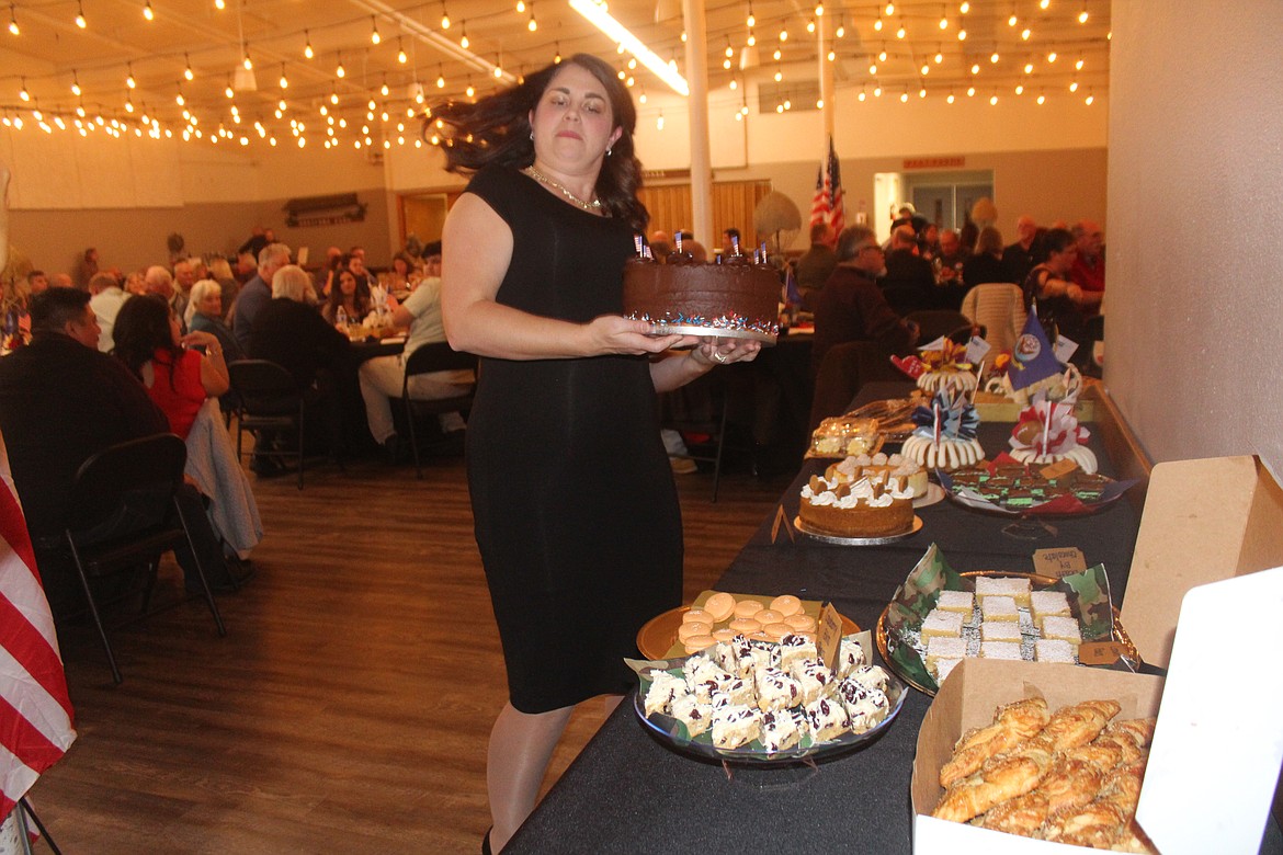 The chocolate cake was one of the first desserts to go at the Quincy Valley Chamber of Commerce and Quincy Rotary Club banquet.