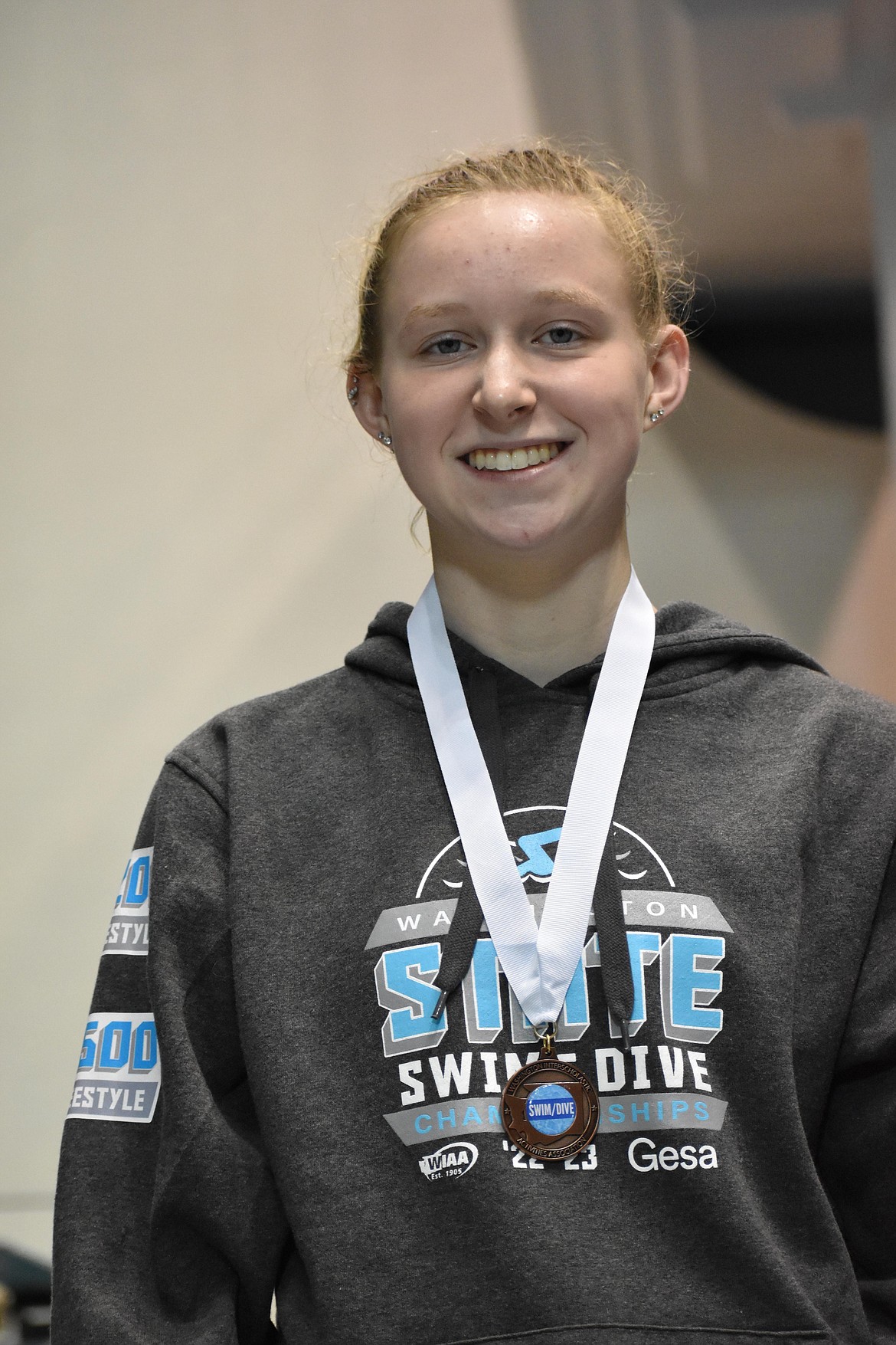 Senior Makhaela Parrish placed 3rd in the 200-yard freestyle with a time of 1:58.27 and 8th in the 500-yard freestyle with a time of 5:23.39.