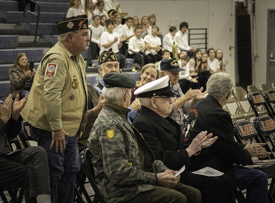 Veteran Greg Davis receives the Outstanding Veteran Award. (Tracy Scott/Valley Press)