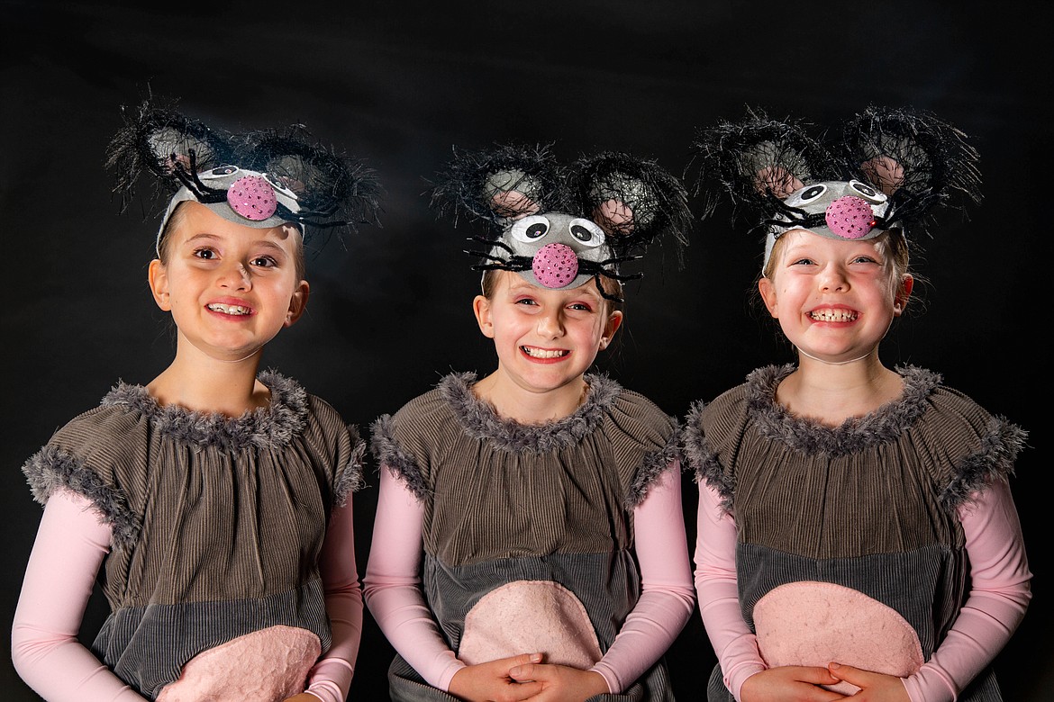 Northwest Ballet School Students Teal Woywod, Mira James and Ruby Leatzow as the Mice — Photo by Picture Montana
