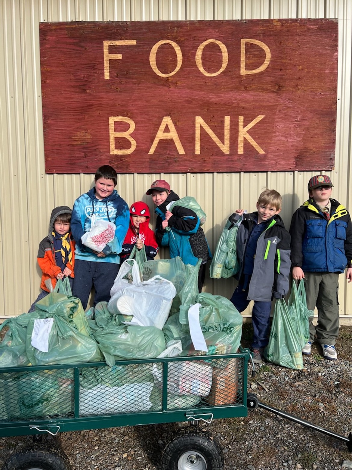 The Cub Scouts of Pack 4925 in Libby and Troy collected nearly a ton of food for local food pantries on Nov. 12, 2022. The Libby Cub Scouts gathered 1,217 pounds of food for Libby Food Pantry. Troy Scouts gathered food for Troy Baptist Food Pantry, but they didn’t have a scale to get a weight. Both packs are thankful to the residents of Libby and Troy for their donations.