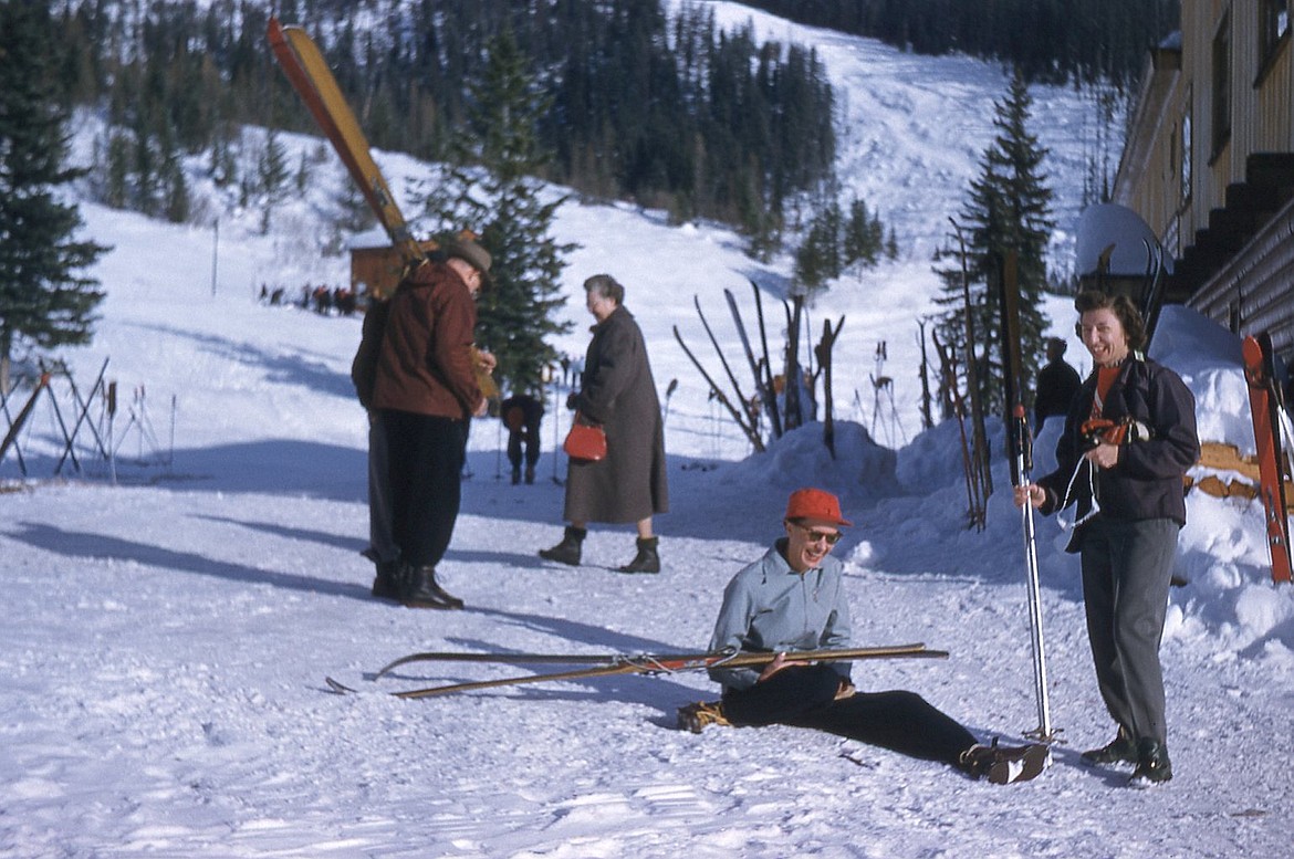 Skiers prepare to put on their skis on Big Mountain in this undated photo. (Photo courtesy of Whitefish Mountain Resort)