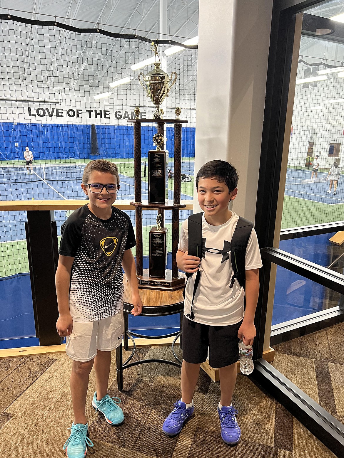 Courtesy photo
The high school doubles champions at the recent Peak Hayden member tennis tournament were, from left, Kolby Johnson and Nathan Freedman.