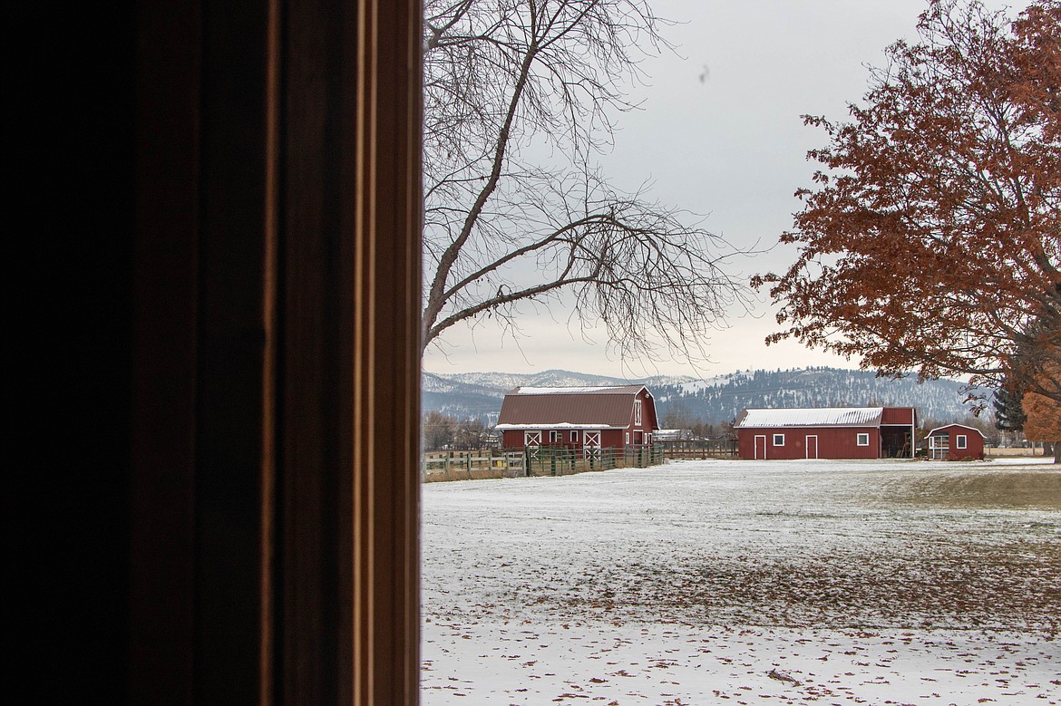 Barns are seen at the Seabaugh family farm on Nov. 14, 2022. (Kate Heston/Daily Inter Lake)