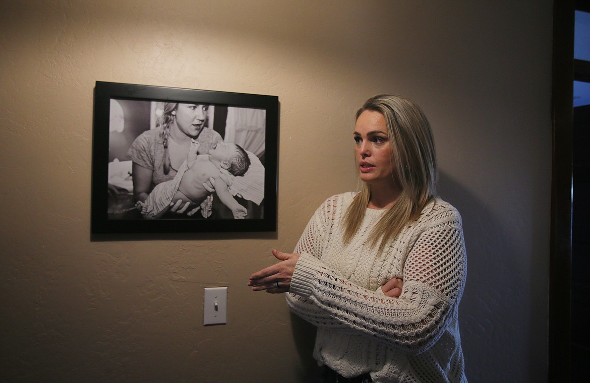 Bekah Fanciullo discusses her experiences as a midwifery student at Dayspring Midwifery Services in Hayden on Monday.