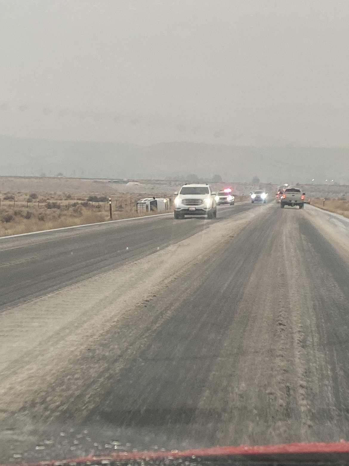 Icy roads led to more than a dozen collisions Tuesday in Grant County.