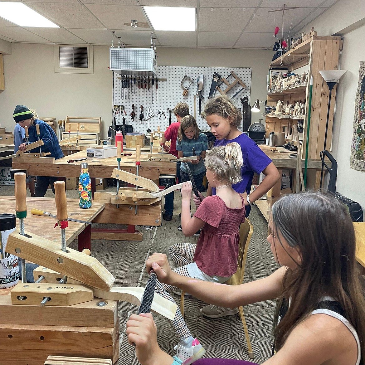 Sandpoint Waldorf School fifth graders learned woodworking basics as part of a speciality class rotation.The school's students recently shared the many things for which they are grateful.