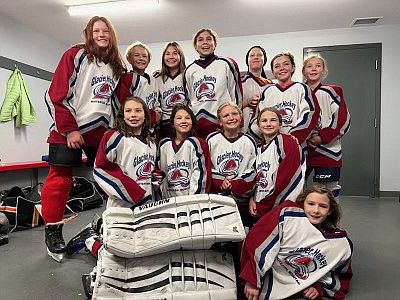The Glacier Avalanche, an all-girls hockey team from the Flathead Valley traveled to Canada recently. (Photo provided)