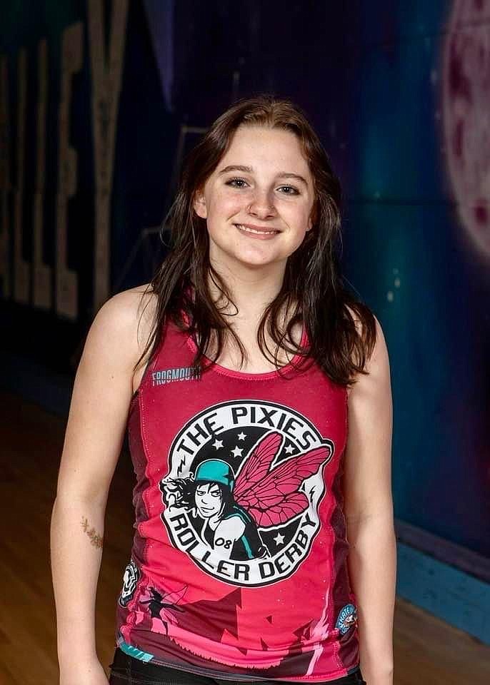 Courtesy photo
Meet Gracie Goodnature, or No. 3, "Lil Miss Savage" (Savi) as she's known in the Junior Roller Derby world. Standing at only 4-foot-11 and 15 years old, in July, Gracie and her team, The Pixies Roller Derby, competed in the JRDA National Championships where she received five awards, including "MVP Jammer" in the overall Women's Division. Recently Savi was chosen, along with a fellow teammate Brisa Ocampo (aka Thunder Breeze) from Spokane Valley to have the honor to compete with Team USA in the JRDA World Cup 2023 in Valence, France. Hundreds of athletes nationwide competed for only 40 positions that are held once every two years. Gracie lives in Hayden, attends Lake City High as a sophomore and works as a hostess at a Hayden restaurant.