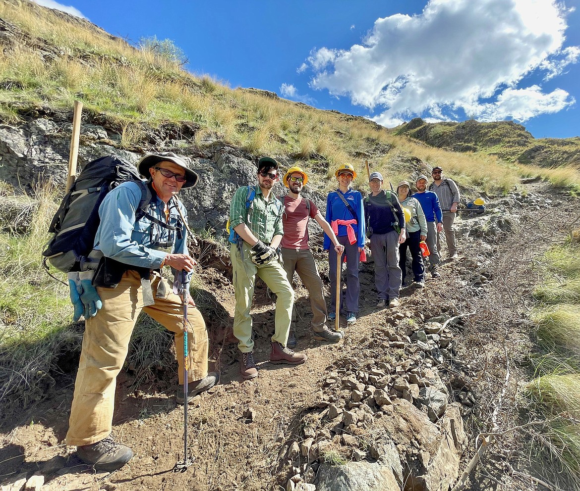 Idaho Trails Association members working on a trial in Hells Canyon.