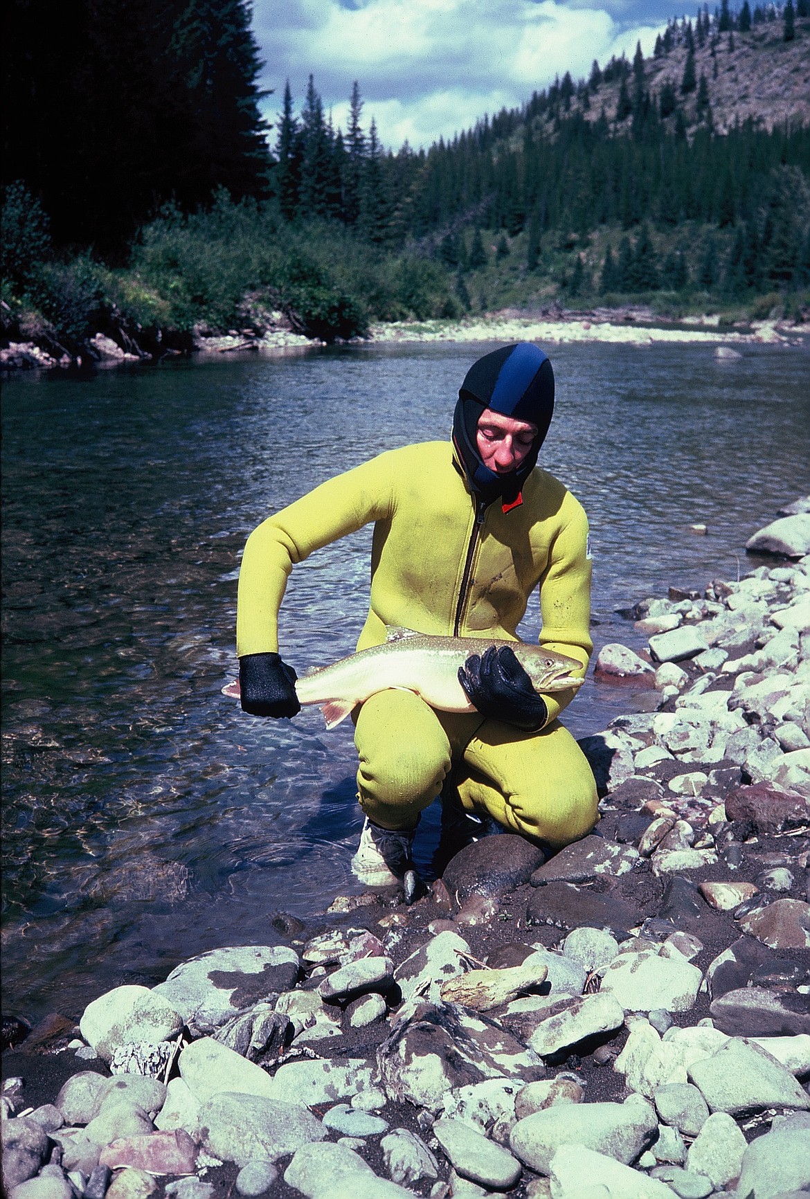 John Fraley below Clack Creek, about a mile from the Bob Marshall Wilderness, in August of 1980. (Photo courtesy of John Fraley)