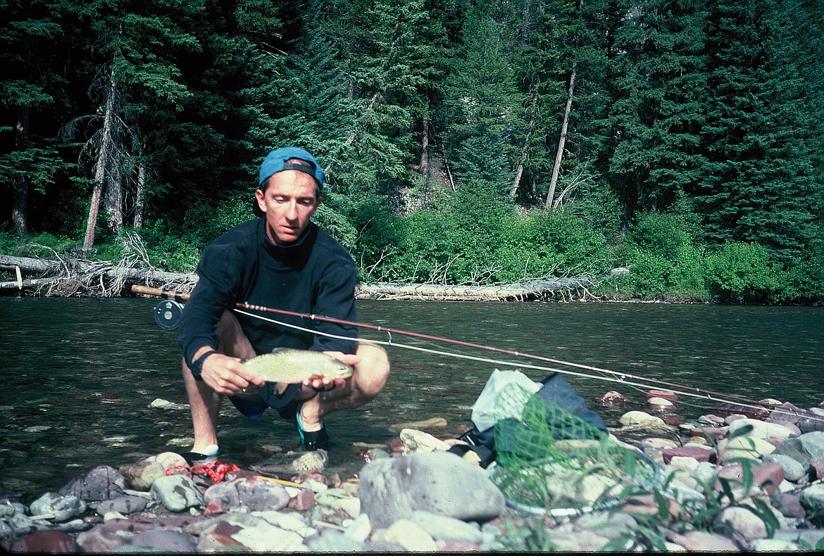 John holding a Westslope Cutthroat Trout in 1992. (Photo courtesy of John Fraley)