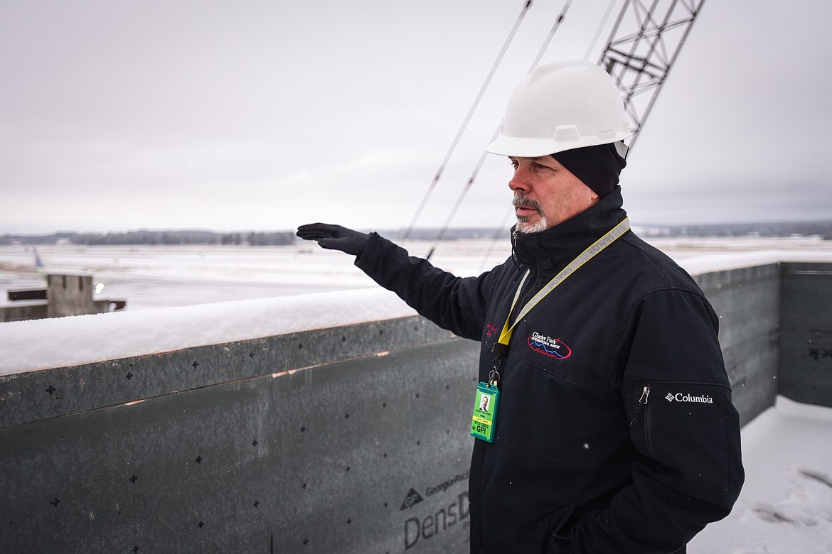 Airport director Rob Ratkowski speaks about Glacier Park International Airport's terminal expansion project on Wednesday, Nov. 30. (Casey Kreider/Daily Inter Lake)