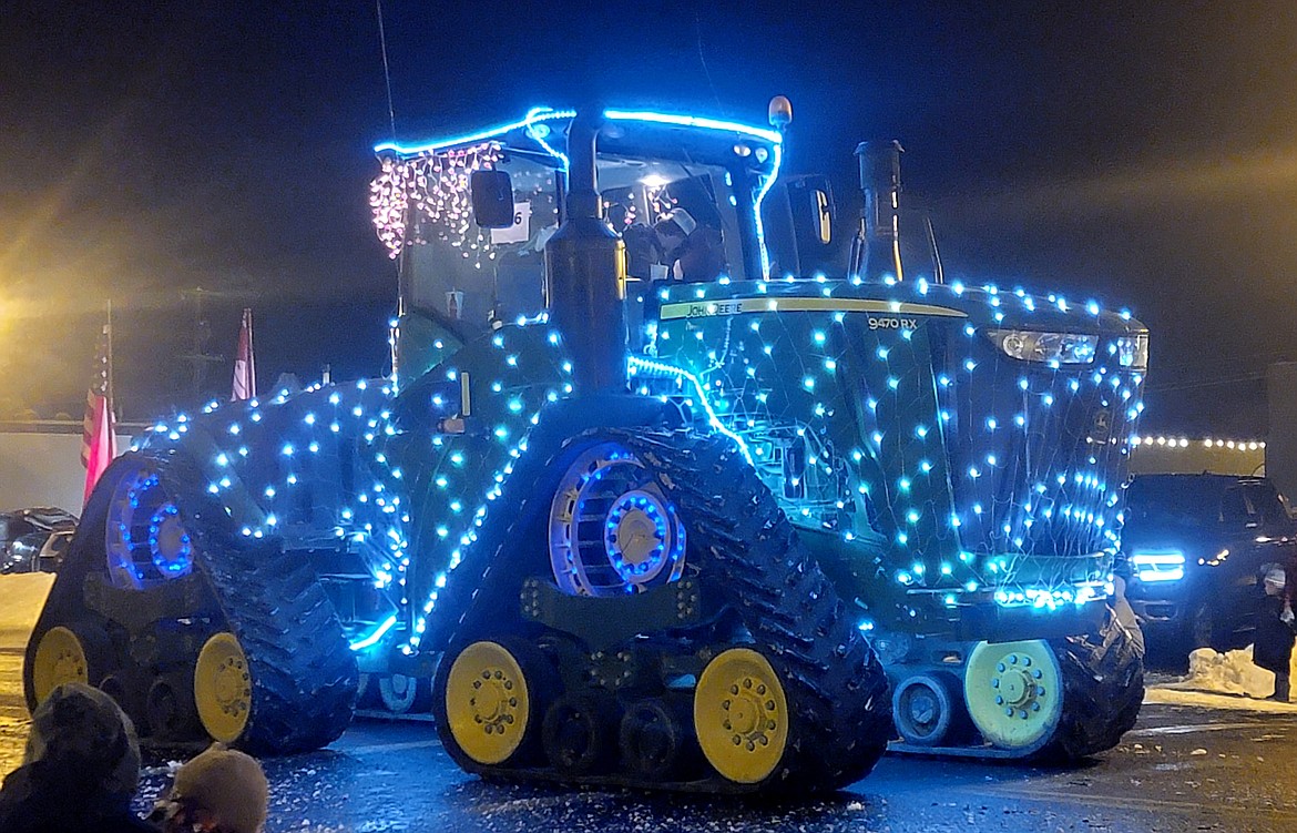 The Moses Lake Ag Appreciation Parade featured lots of brightly-lit farm equipment and observers expressed appreciation for the agricultural traditions of the Columbia Basin.