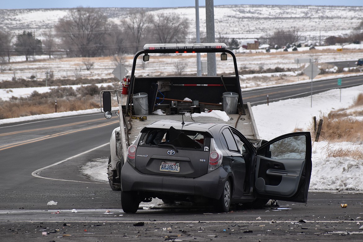 Two drivers were injured near Soap Lake on Sunday when one vehicle reportedly failed to yield right of way to the other appropriately.