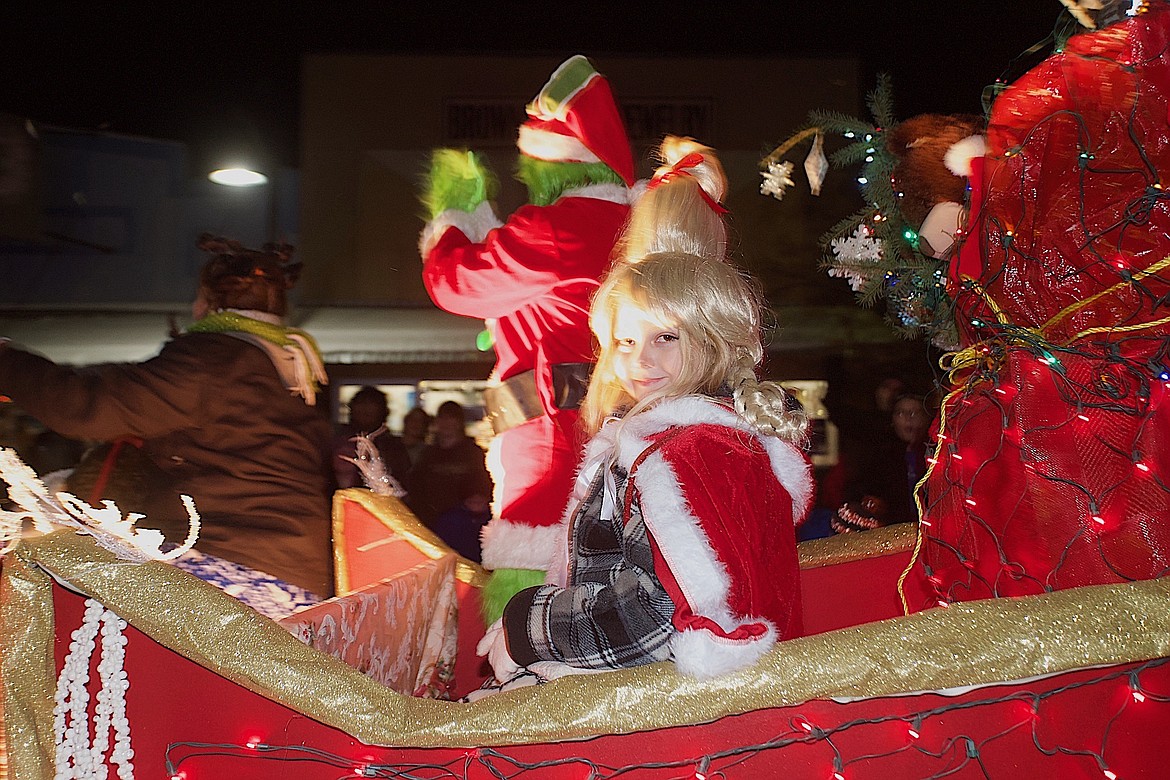 Eagle Bank's float won the Most Creative category in Polson's Parade of Lights, sponsored by the Polson Business Community. Also among this year's winners was Alpine Designs for Most Humorous. (Kristi Niemeyer/Lake County Leader)